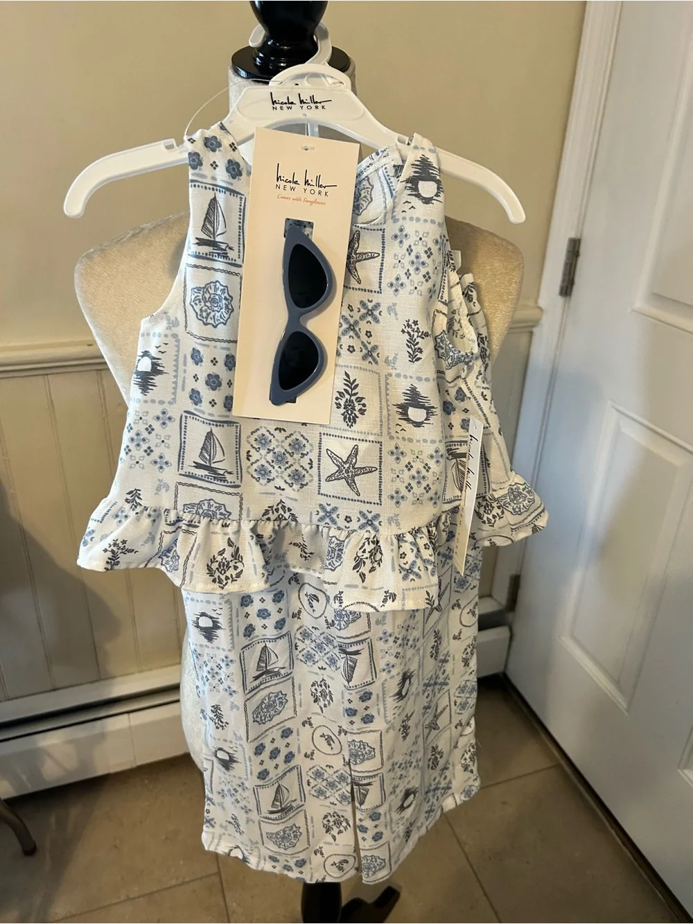 NWT Nicole Miller 3 Piece Beach Pants Set/Size 3 T